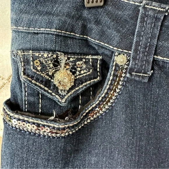 One5one Womens Dark Stretch Denim Jeans Sz 14 - Picture 8 of 14